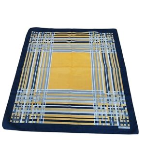 Marco Corsari Blue And Yellow Made In Italy Fashion Scarf